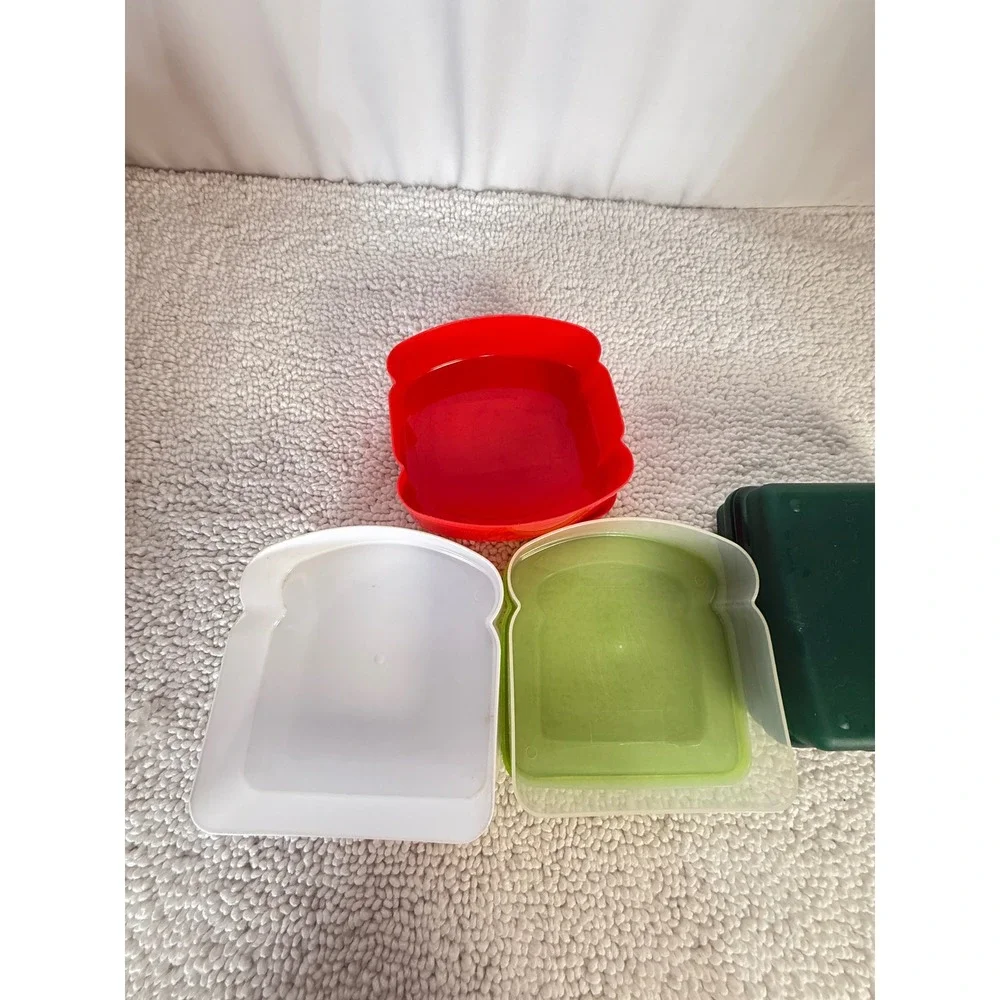 Tupperware & Sesame Street Sandwich Container Bundle Cookie‎ Monster 4pc Set